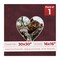 Dark Red Suede Mat Board for 30x30 Frames - Heart Opening for 16x16 Photos